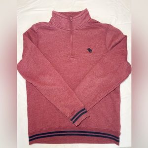 ♥️ABERCROMBIE & FITCH Burgundy 1/4-Zip sweater-  men’s M